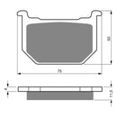 Goldfren Brake Pads Sintered Sports GF075 - S3 ( PH10 )