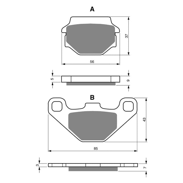 Goldfren Brake Pads Sintered Sports GF084 - S3 ( PH16 )