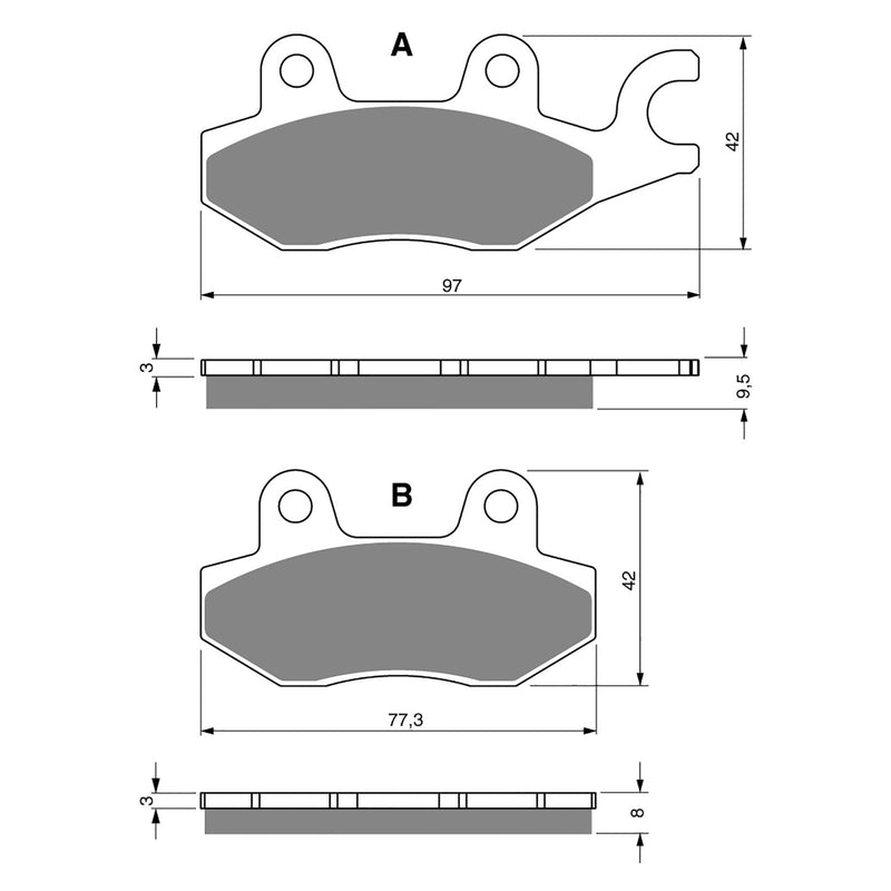 Goldfren Brake Pads Sintered Sports GF088 - S3 ( PH203 )