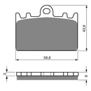 Goldfren Brake Pads Sintered Sports GF090 - S3 ( PH101 )