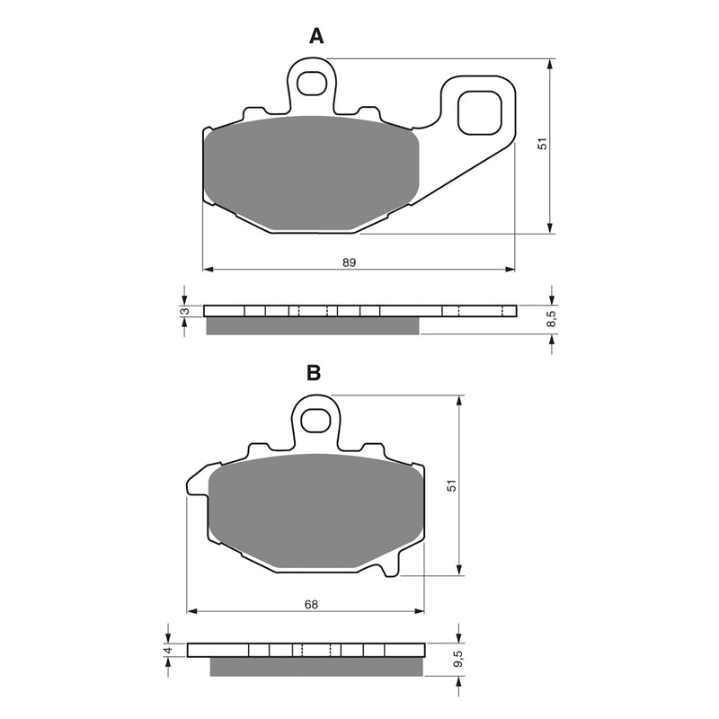 Goldfren Brake Pads Sintered Sports GF093 - S3 ( PH124 )