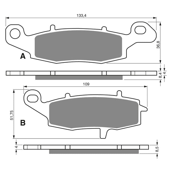 Goldfren Brake Pads Sintered Sports GF104 - S3 ( PH193 )