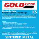 Goldfren Brake Pads Offroad Racing GF144 - K5 ( PR11 )