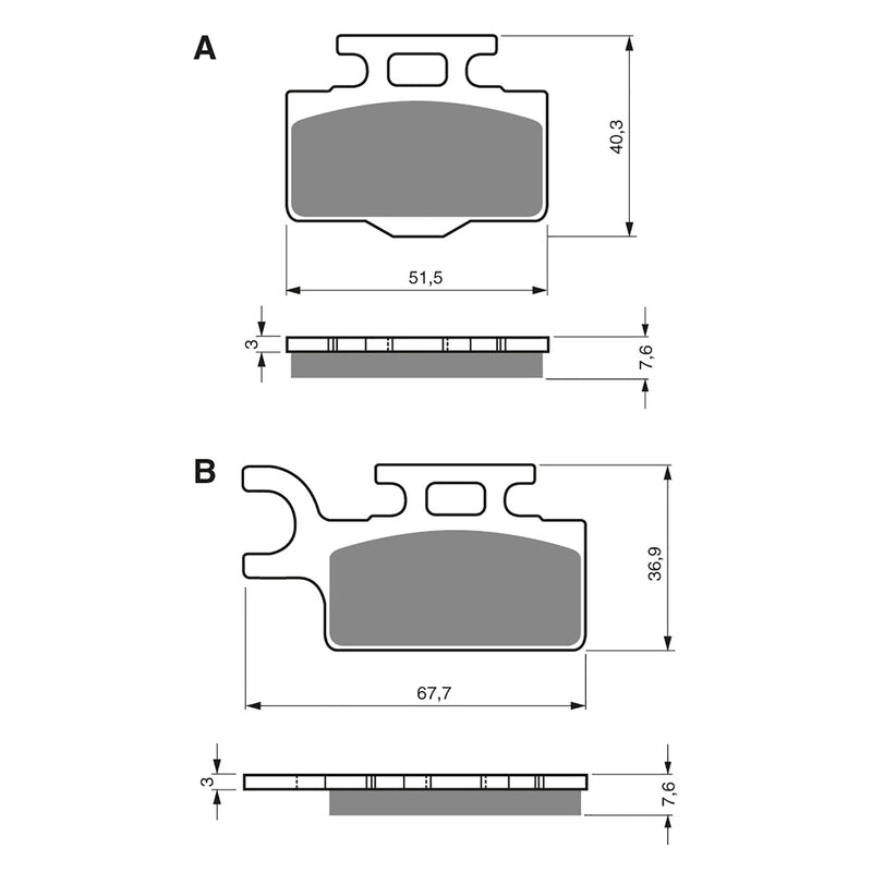 Goldfren Brake Pads Offroad Racing GF167 - K5 ( PR282 )