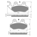Goldfren Brake Pads Sintered Sports GF174 - S3 ( PH250 )