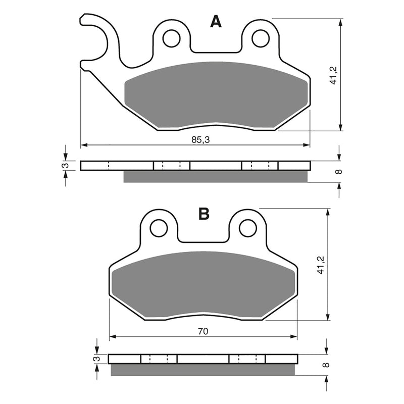 Goldfren Brake Pads Sintered Sports GF174 - S3 ( PH250 )