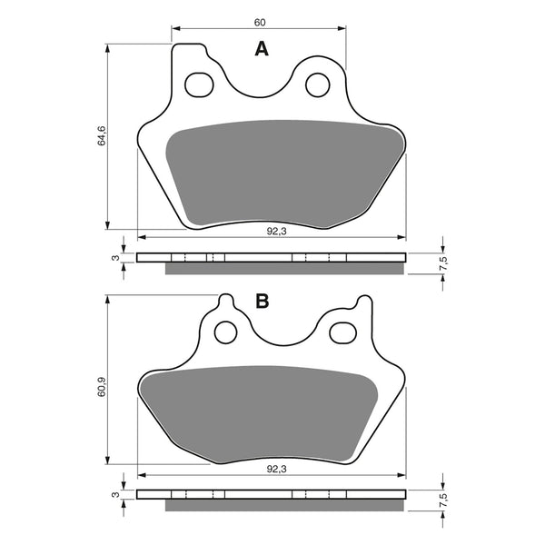 Goldfren Brake Pads Sint Sports GF181 - S3 ( PH279 / PH347 )