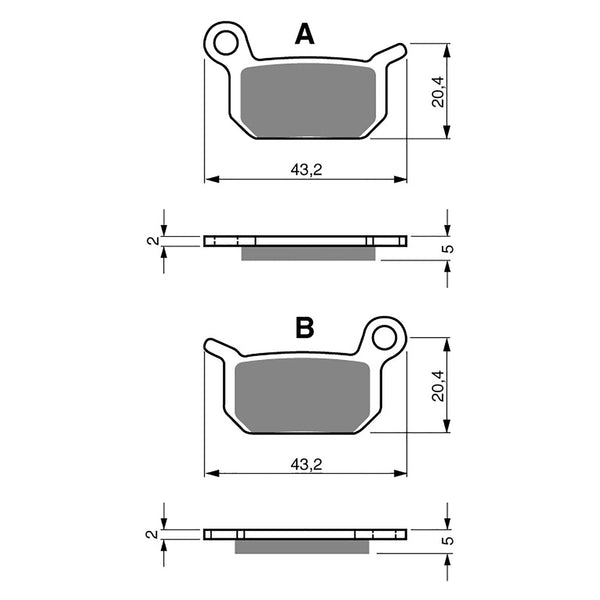 Goldfren Brake Pads Offroad Racing GF190 - K5 ( PR320 )