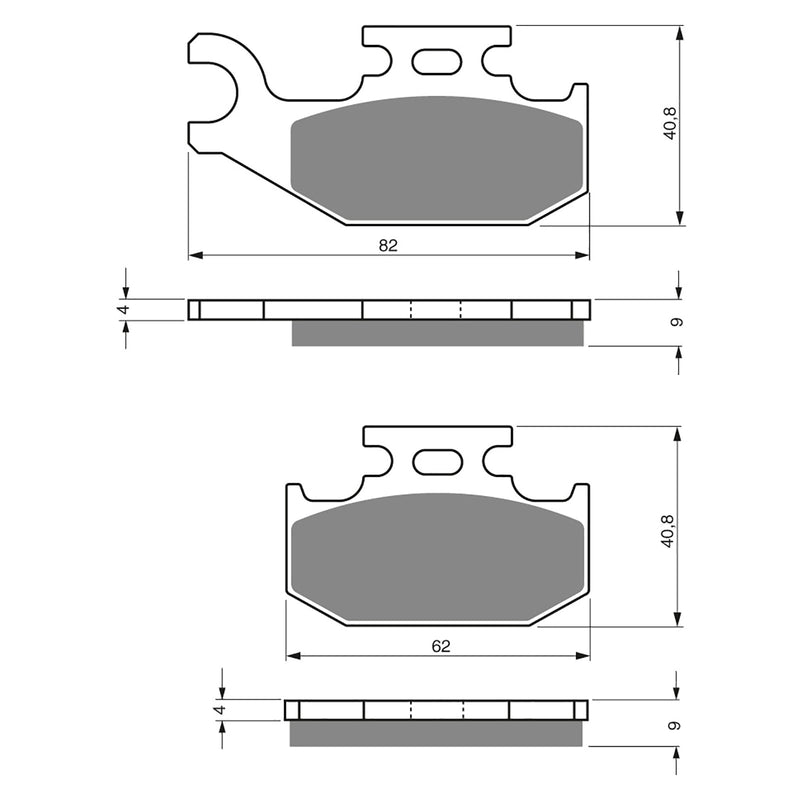 Goldfren Brake Pads Offrd Racng GF205 - K5 ( PR292 / PR359 )