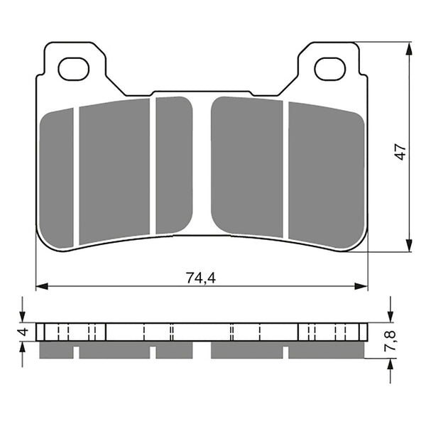 Goldfren Brake Pads Race GF214 - Gpr