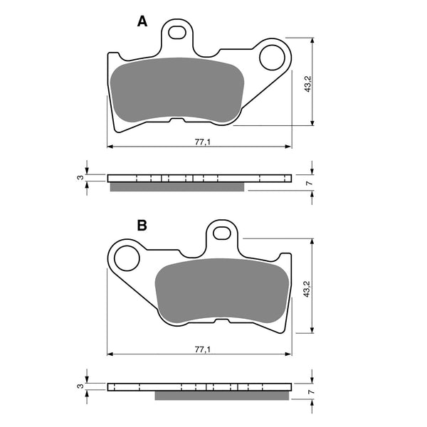 Goldfren Brake Pads Sintered Sports GF224 - S3 ( PH300 )