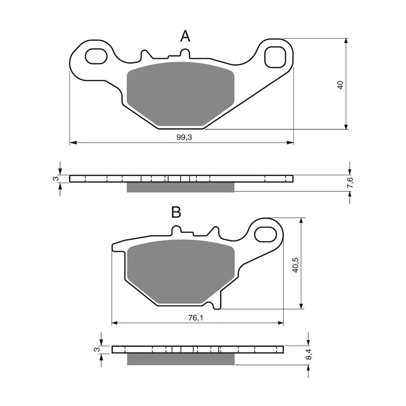 Goldfren Brake Pads Offroad Racing GF226 - K5 ( PR348 )