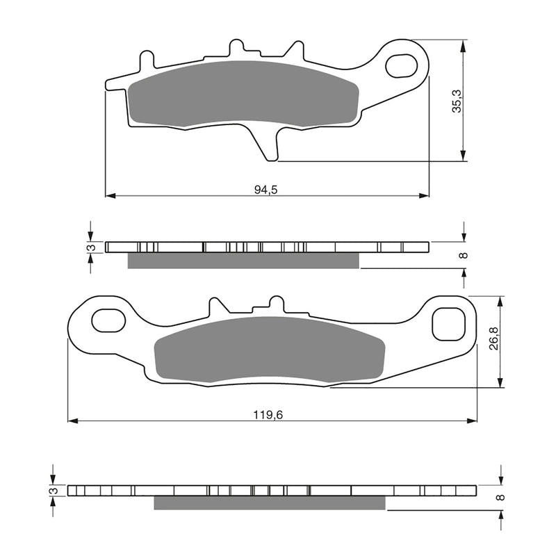 Goldfren Brake Pads Offroad Racing GF245 - K5 ( PR302 )