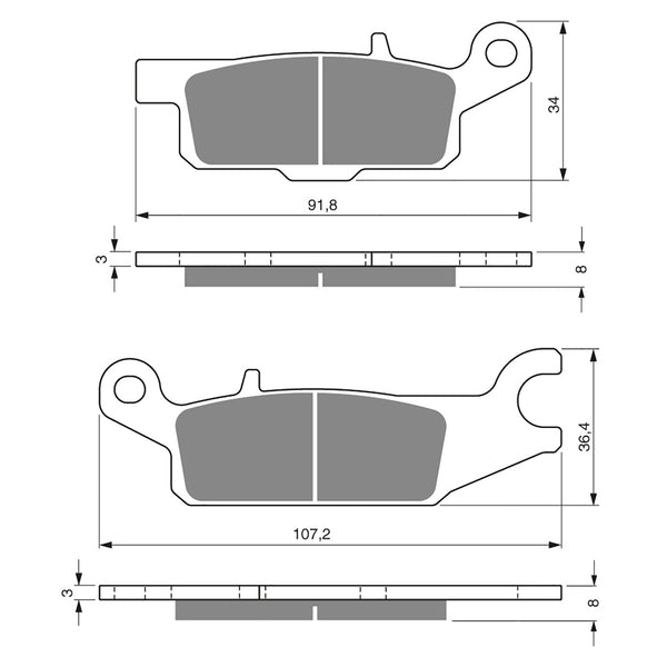 Goldfren Brake Pads Offroad Racing GF252 - K5 ( PR385 )