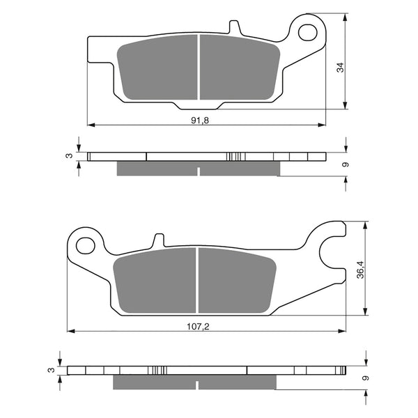Goldfren Brake Pads Offroad Racing GF255 - K5 ( PR387 )
