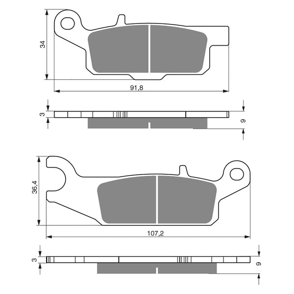 Goldfren Brake Pads Offroad Racing GF256 - K5 ( PR388 )