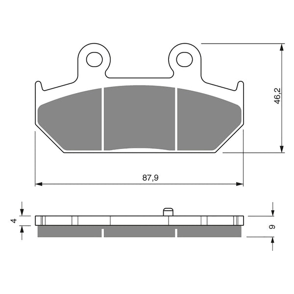 Goldfren Brake Pads Sintered Sports GF265 - S3 ( PH356 )