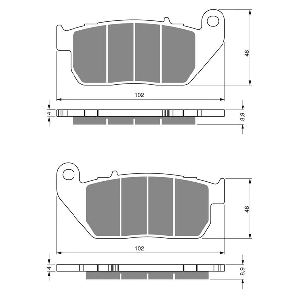 Goldfren Brake Pads Sintered Sports GF272 - S3 ( PH336 )