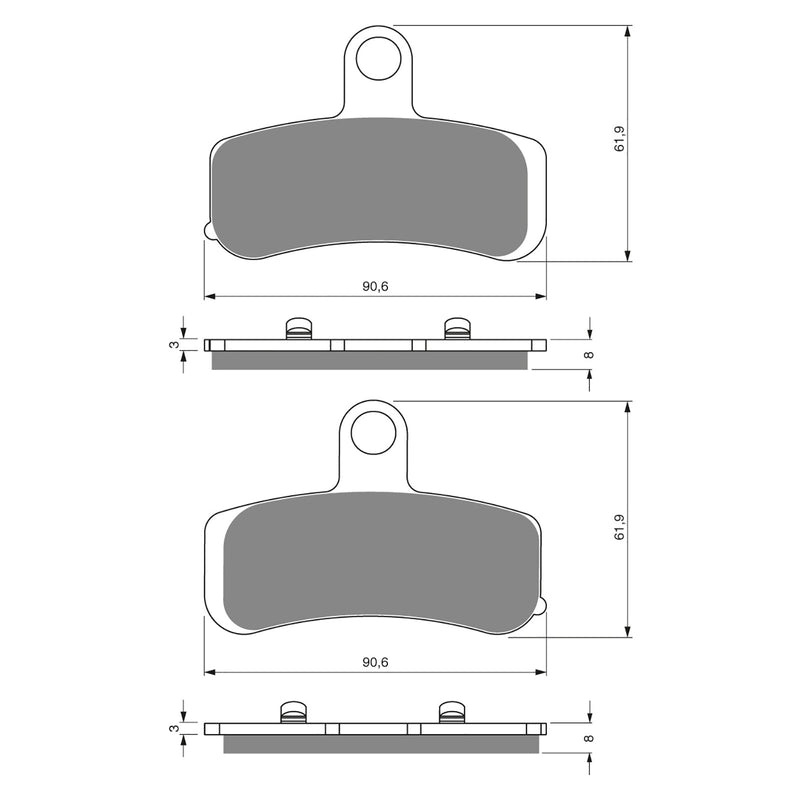 Goldfren Brake Pads Sintered Sports GF275 - S3 ( PH398 )