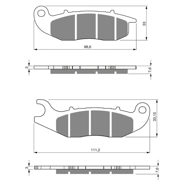 Goldfren Brake Pads Sintered Sports GF278- S3 ( P405 )