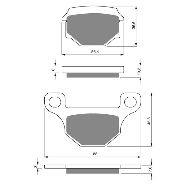 Goldfren Brake Pads Sintered Sports GF289 - S3 ( P130 )