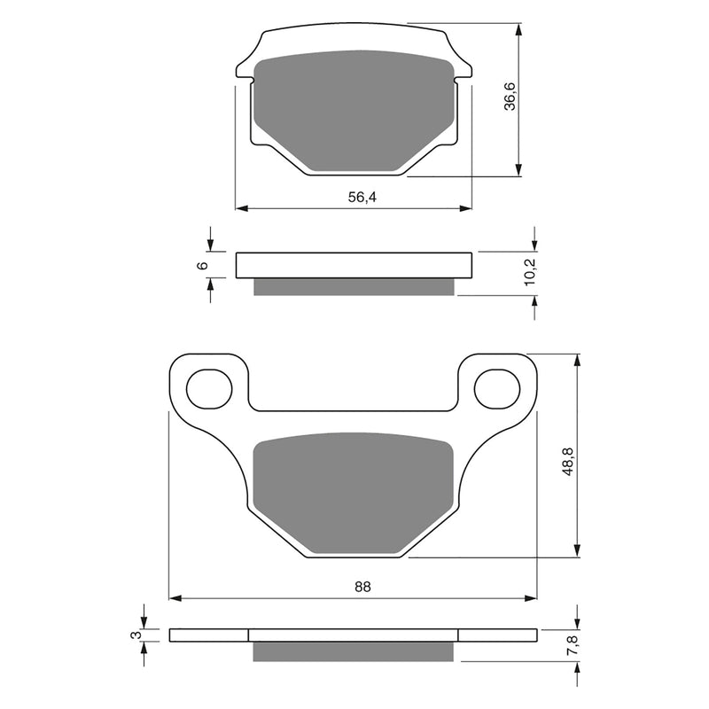 Goldfren Brake Pads Sintered Sports GF289 - S3 ( P130 )