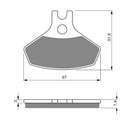 Goldfren Brake Pads Offroad Racing GF291 - K5 ( PR406 )