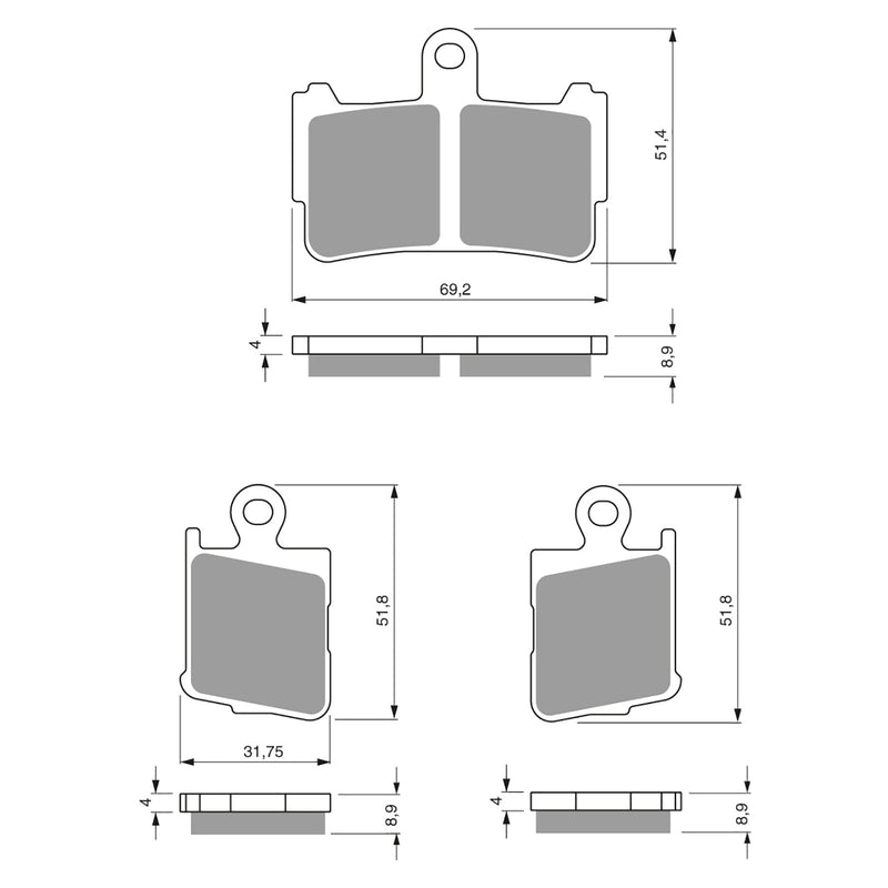 Goldfren Brake Pads Sintered Sports GF298 - S3 ( PH431 )