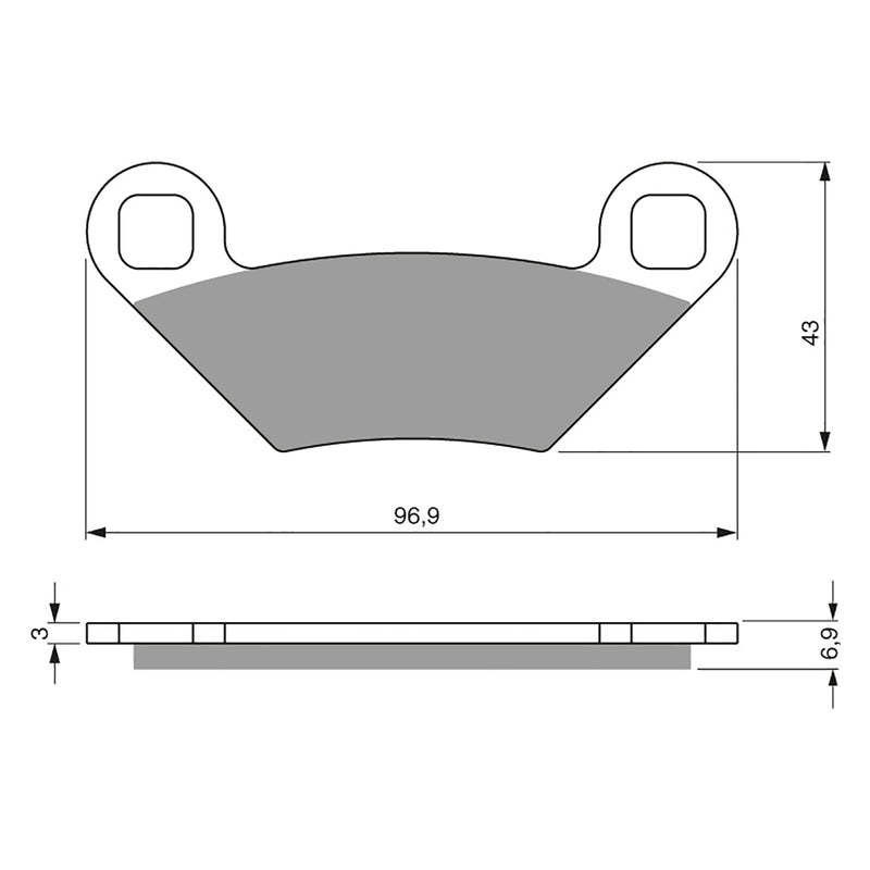 Goldfren Brake Pads Offroad Racing GF300 - K5 ( PR409 )