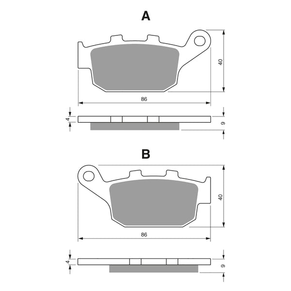 Goldfren Brake Pads Sintered Sports GF306 - S3 ( PH427 )