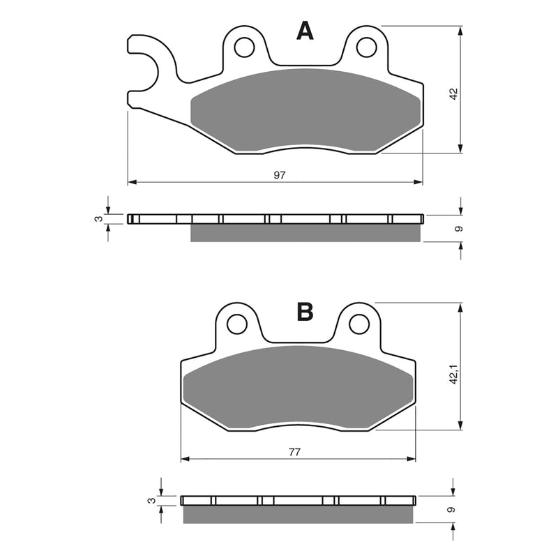 Goldfren Brake Pads Sintered Sports GF334 - S3 (P192)