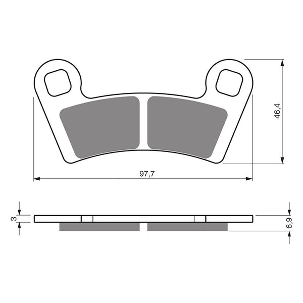 Goldfren Brake Pads Offroad Racing GF343 - K5 ( PR397 )