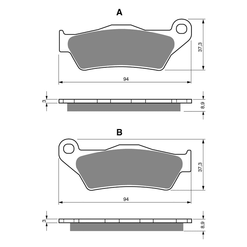 #349 / S3 GOLDFREN SINTERED SPORTS ( P475 ) HD STREET