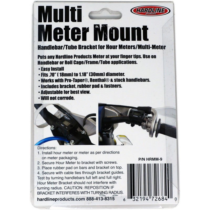 Hardline Multimeter Mount Bracket For Handlebar Or Tube Installation Of Products Hour Meters.