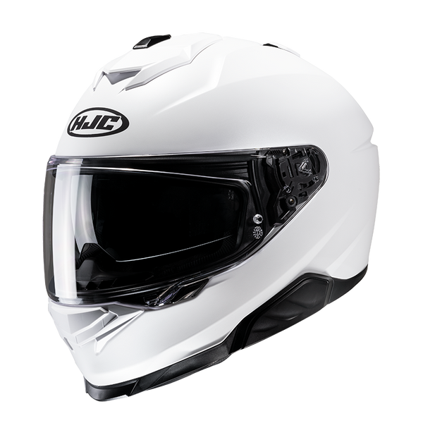HJC i71 Semi Flat Pearl White Motorcycle Helmet Size XL 61cm