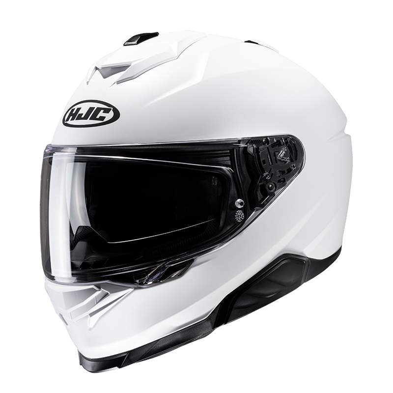 HJC i71 Semi Flat Pearl White Motorcycle Helmet Size Medium 58cm