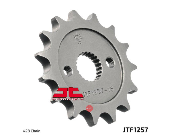 JT Steel 15 Tooth Front Motorcycle Sprocket JTF1257.15