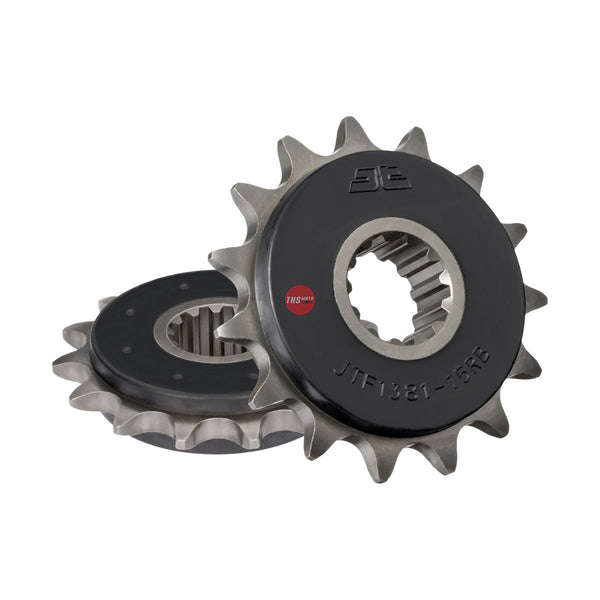 JT Steel Rubber Cushioned 15 Tooth Front Motorcycle Sprocket JTF1381.15RB