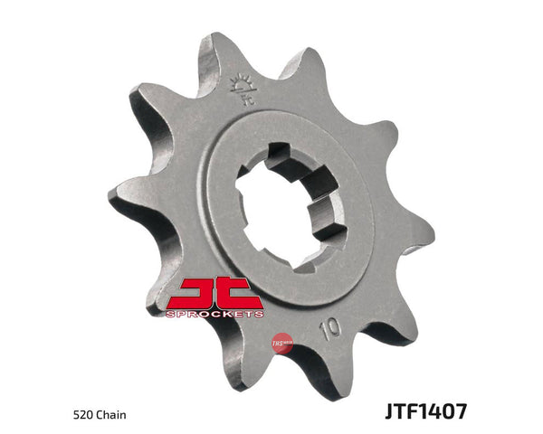 JT Steel 10 Tooth Front Motorcycle Sprocket JTF1407.10