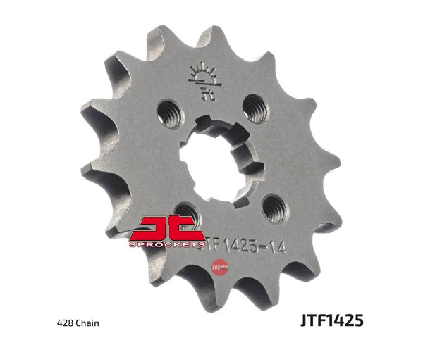 JT Steel 14 Tooth Front Motorcycle Sprocket JTF1425.14