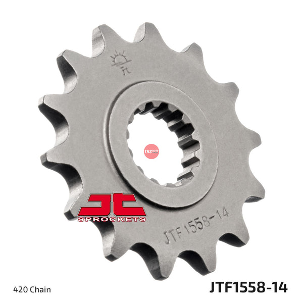 JT Steel 14 Tooth Front Motorcycle Sprocket JTF1558.14
