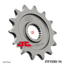 JT Steel 14 Tooth Self Cleaning Front Motorcycle Sprocket JTF1590.14C