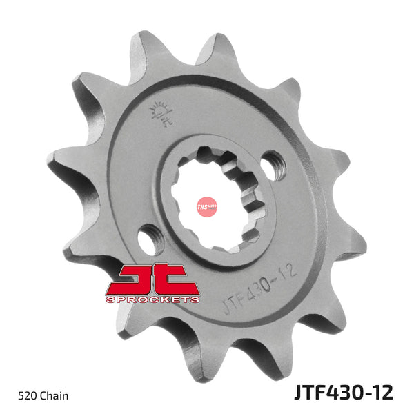JT Steel 12 Tooth Front Motorcycle Sprocket JTF430.12