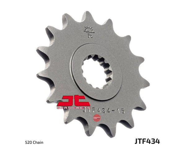 JT Steel 15 Tooth Front Motorcycle Sprocket JTF434.15
