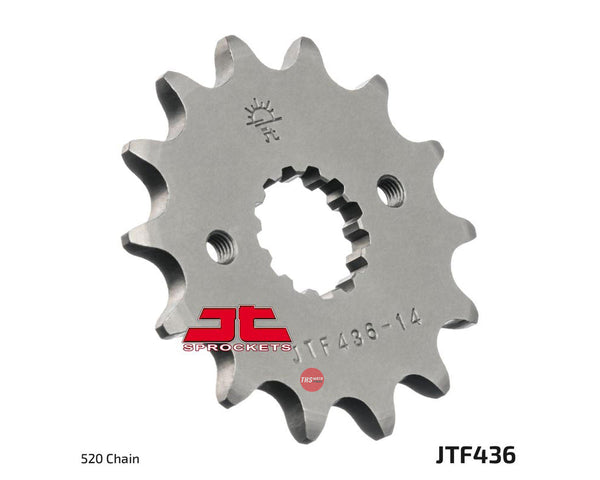 JT Steel 14 Tooth Front Motorcycle Sprocket JTF436.14
