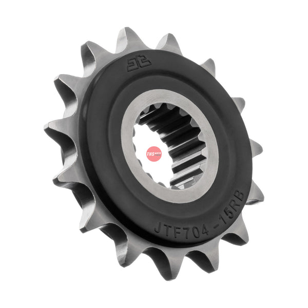 JT Steel Rubber Cushioned 15 Tooth Front Motorcycle Sprocket JTF704.15RB