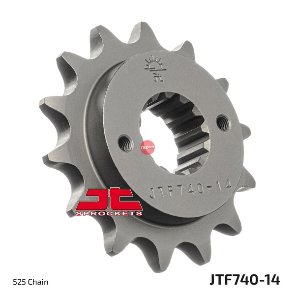 JT Steel 14 Tooth Front Motorcycle Sprocket JTF740.14
