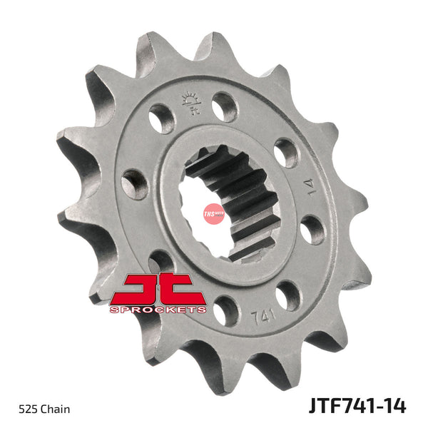 JT Steel 14 Tooth Front Motorcycle Sprocket JTF741.14