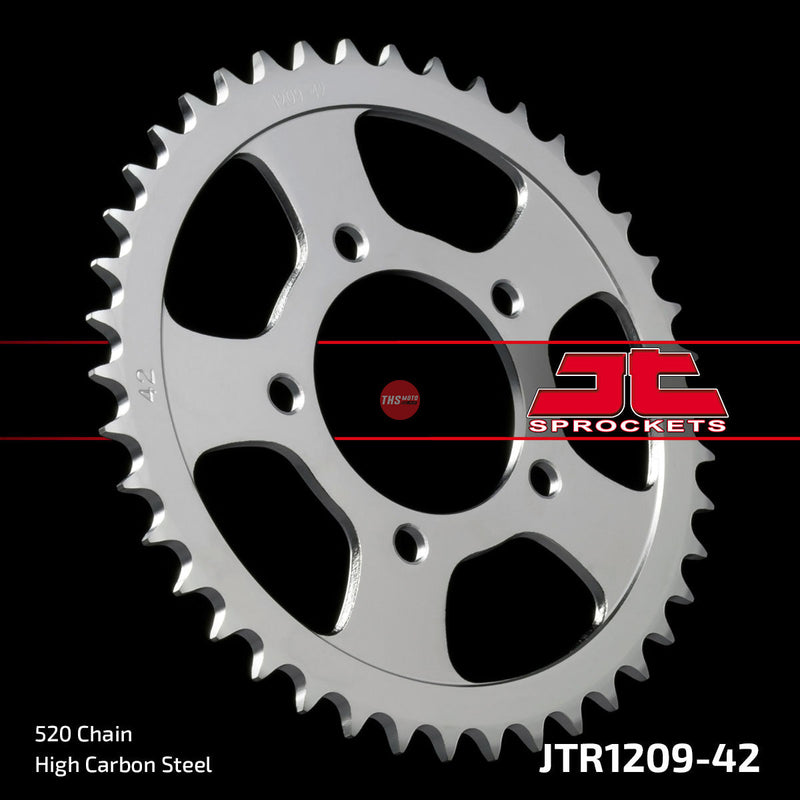 JT Steel 42 Tooth Rear Motorcycle Sprocket JTR1209.42