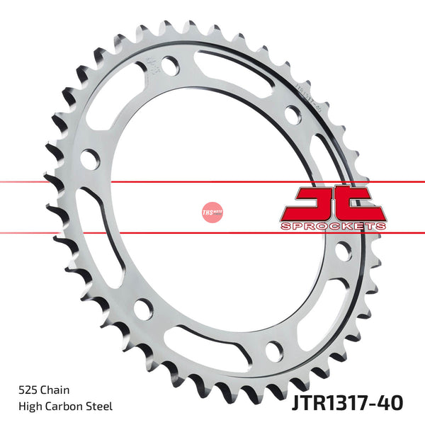 JT Steel 40 Tooth Rear Motorcycle Sprocket JTR1317.40